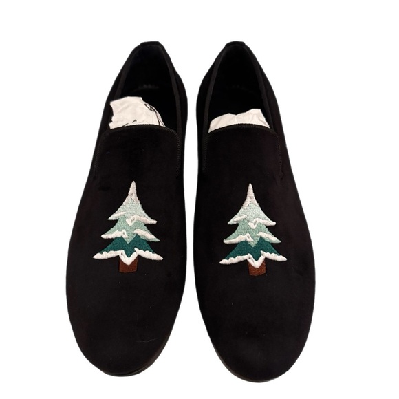 May Anthony Conifer Black Velvet Christmas Tree Loafers Handmade US Men’s 8 New main image 8